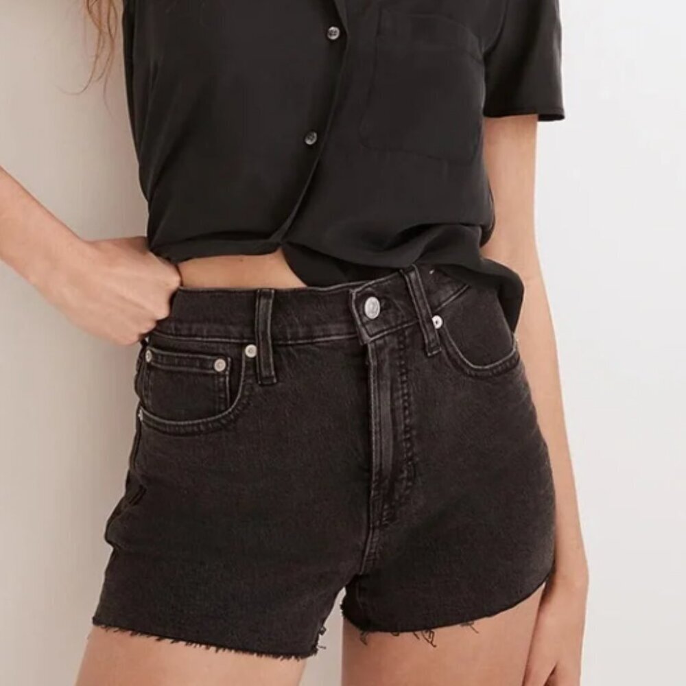 Madewell The Perfect Vintage Jean Short Lunar Wash Comfort Stretch 23